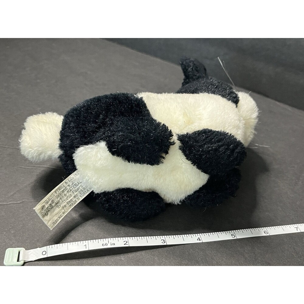Smoothie By Russ Berrie 6" Black And White Bunny Rabbit Toy Vintage Plush - Picture 11 of 12